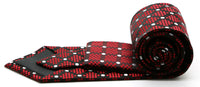 Mens Dads Classic Red Circle Pattern Business Casual Necktie & Hanky Set XO-2 - FHYINC best men's suits, tuxedos, formal men's wear wholesale