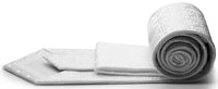 Mens Dads Classic White  Circle Pattern Business Casual Necktie & Hanky Set XO-6 - FHYINC best men's suits, tuxedos, formal men's wear wholesale