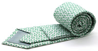 Mens Dads Classic Green Geometric Pattern Business Casual Necktie & Hanky Set Y-6 - FHYINC best men's suits, tuxedos, formal men's wear wholesale