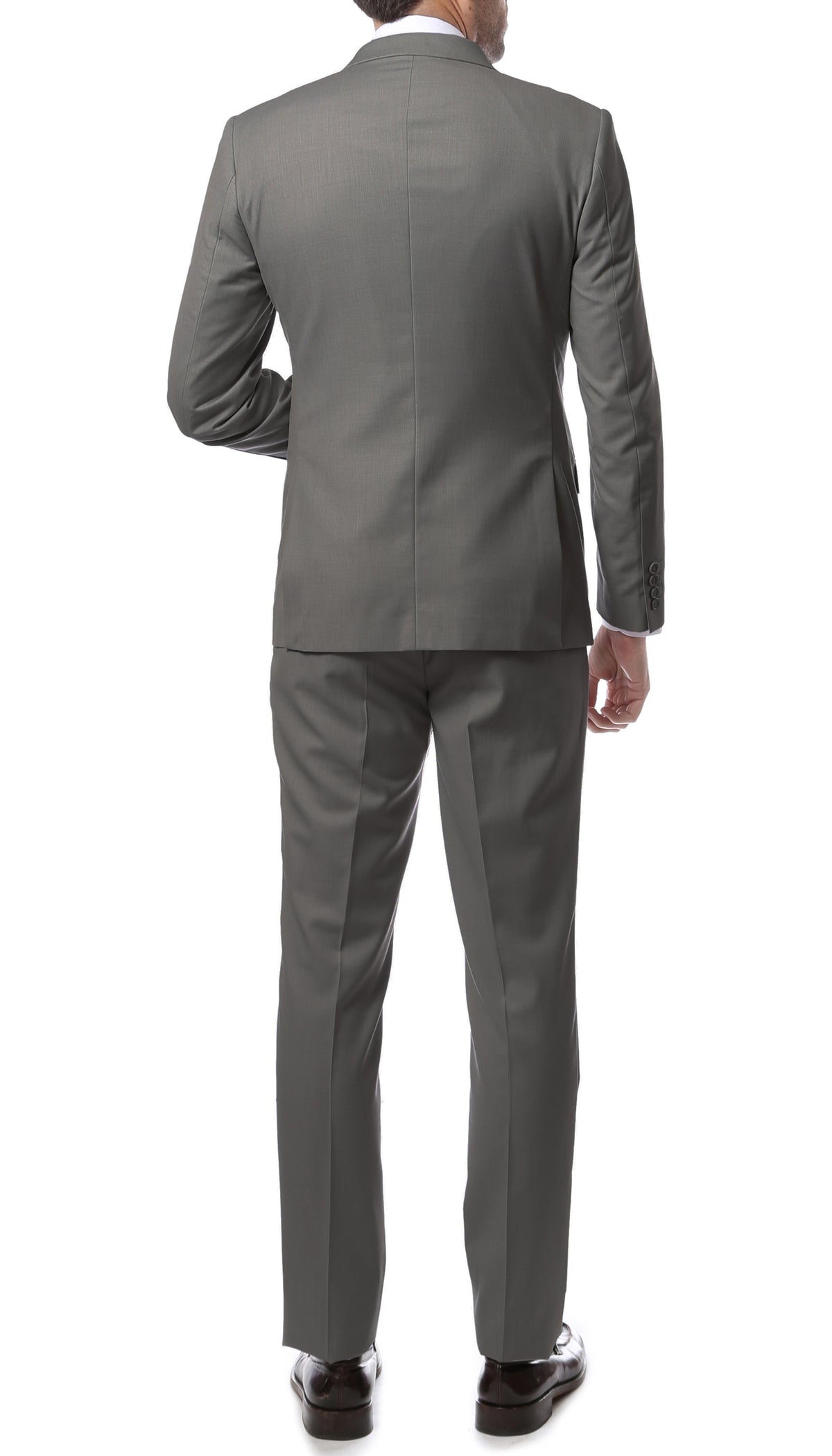 Mens ZNL22S 2pc 2 Button Slim Fit Grey Zonettie Suit - FHYINC best men's suits, tuxedos, formal men's wear wholesale