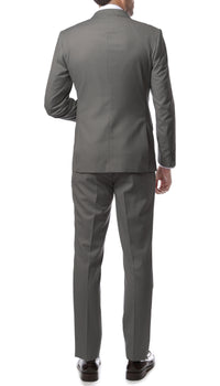 Mens ZNL22S 2pc 2 Button Slim Fit Grey Zonettie Suit - FHYINC best men's suits, tuxedos, formal men's wear wholesale
