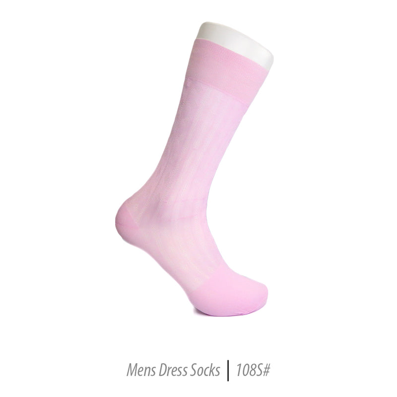 Men's Short Nylon Socks 108S - Pink - FHYINC best men's suits, tuxedos, formal men's wear wholesale